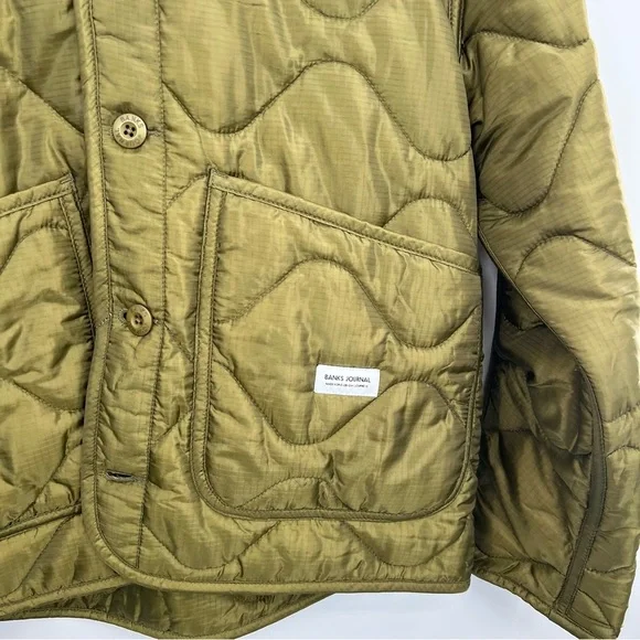NWT Banks Journal Georgia Jacket Sherpa Collar Mid-Weight Quilted Weave XL M - Picture 9 of 16